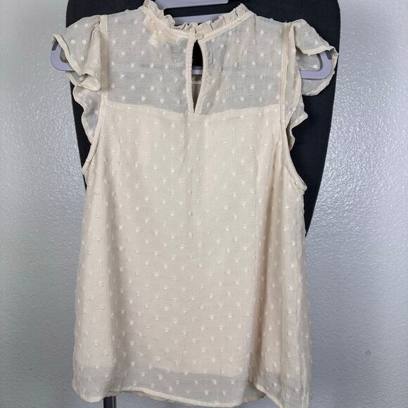 Monteau | Women Cream Ruffle Blouse - Picture 1 of 5